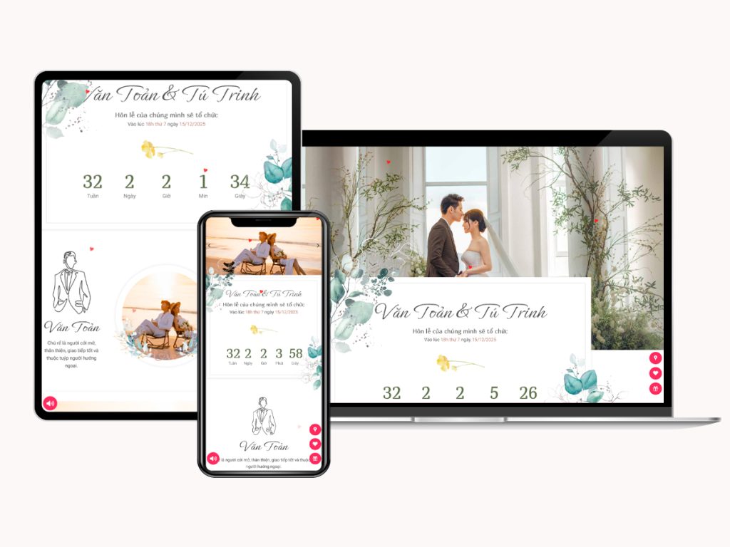 Mẫu thiệp cưới online
