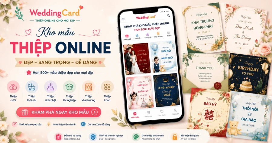 Kho mẫu thiệp tại WeddingCard
