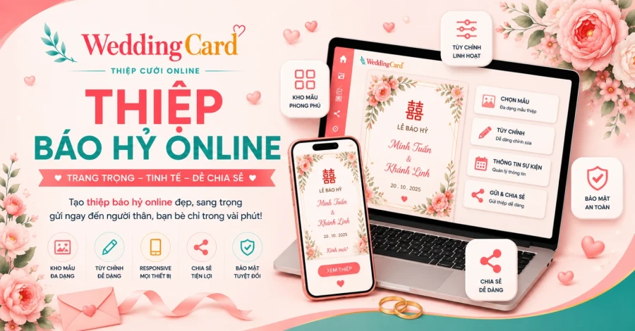 Thiệp báo hỷ online - Save the day