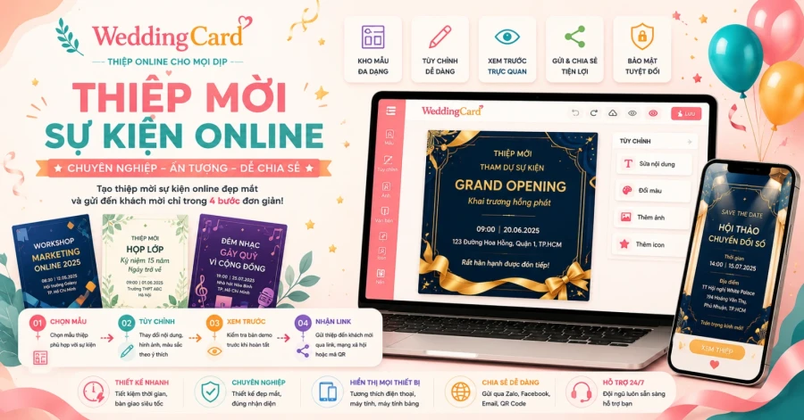 THIỆP MỜI SỰ KIỆN ONLINE (E-INVITATION)