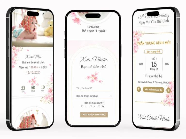 thiết kế thiệp thôi nôi online nhanh chóng tiện lợi