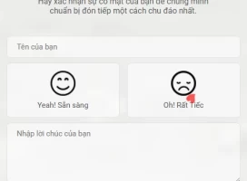 form-rsvp-thiep-cuoi form RSVP xác nhận tham dự đám cưới online